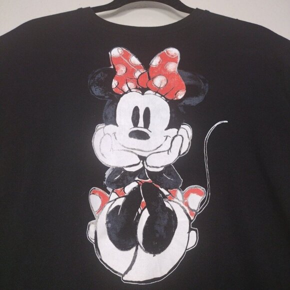 Disney Minnie Mouse Women's Graphic T-Shirt Black & White Logo Size S Tr… - Picture 4 of 5